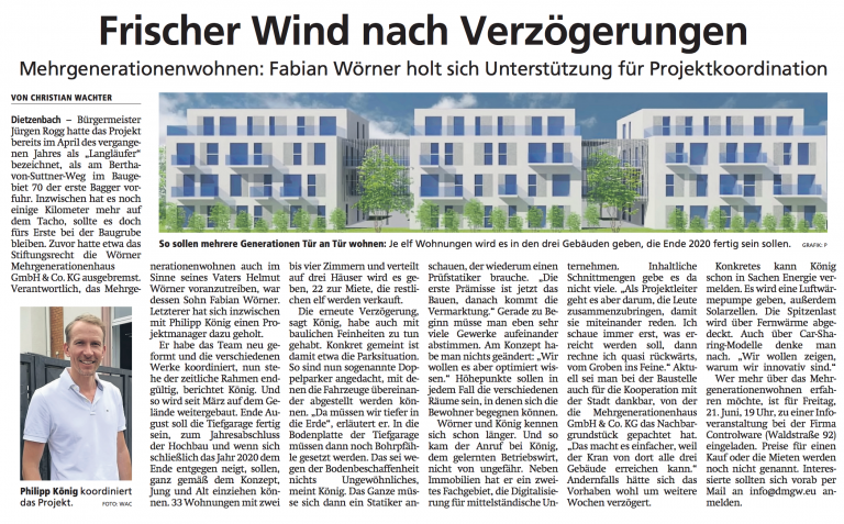 Frischer Wind nach Verzögerungen